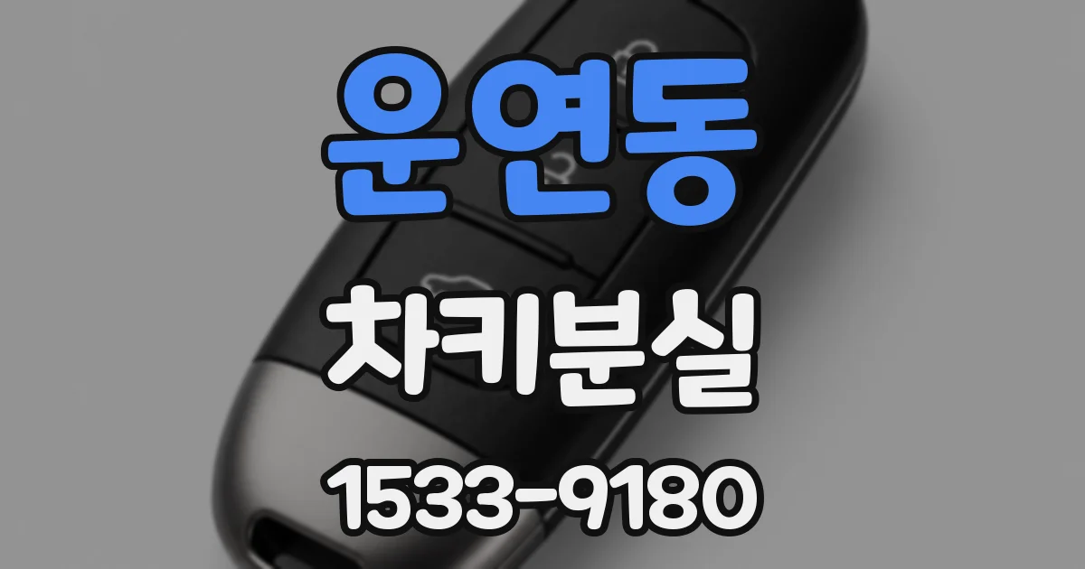 운연동 차키분실