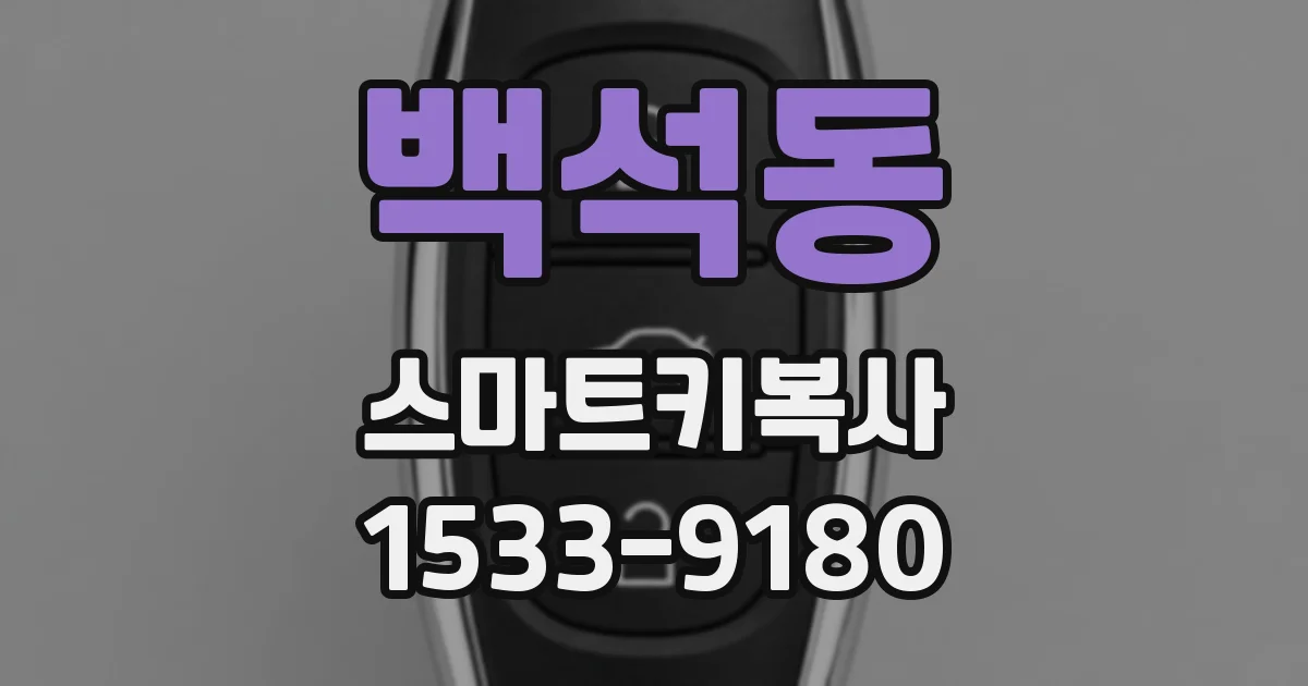 백석동 스마트키복사