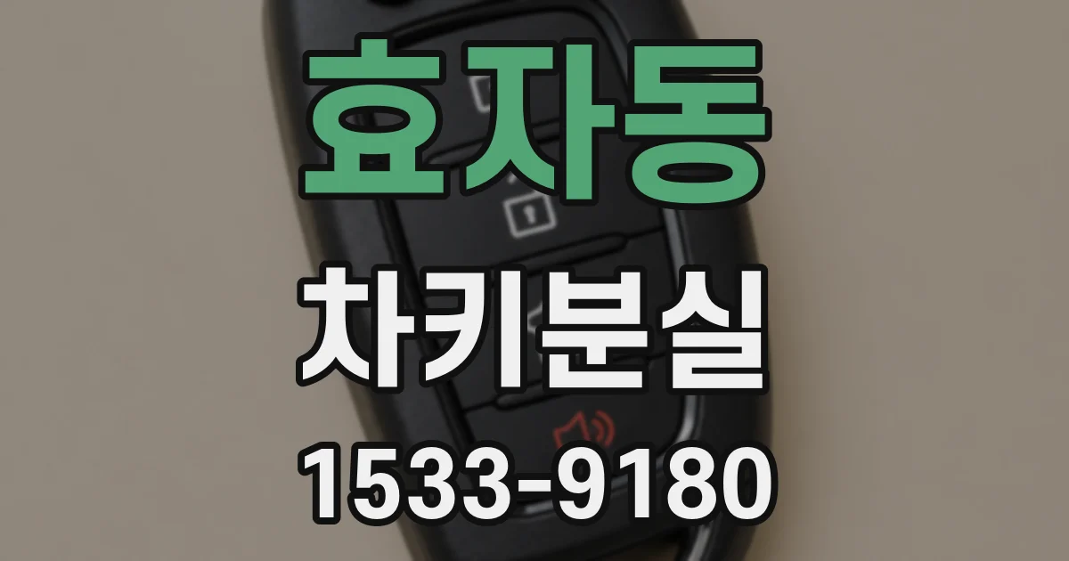 효자동 차키분실