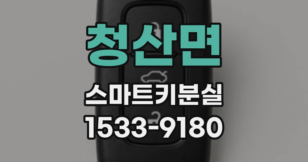 청산면 스마트키분실