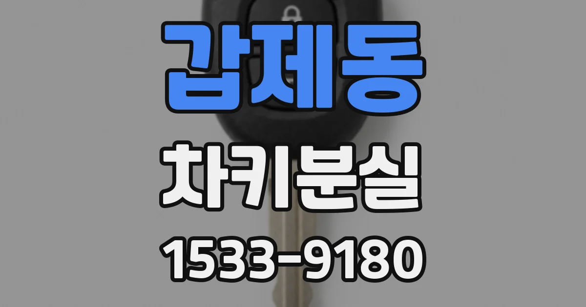 갑제동 차키분실