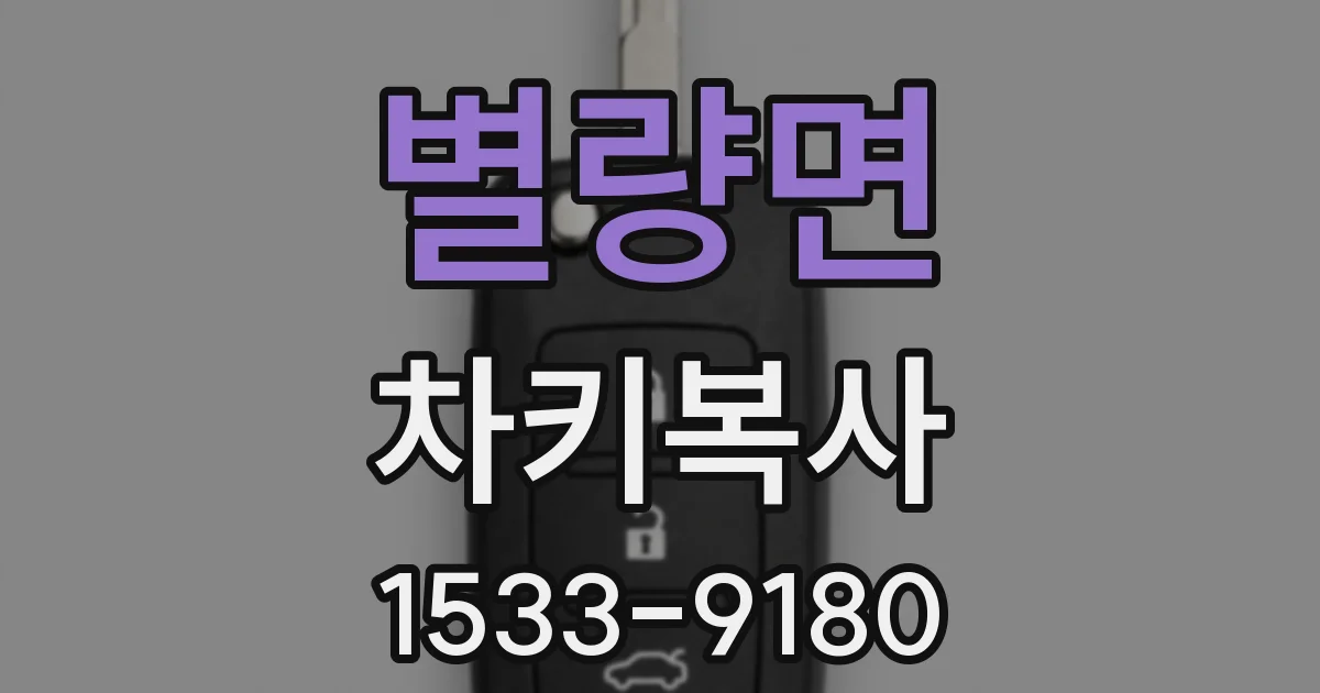 별량면 차키복사