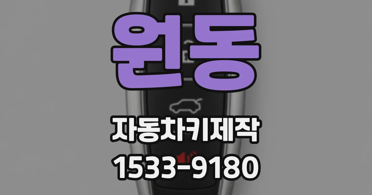 원동 자동차키제작