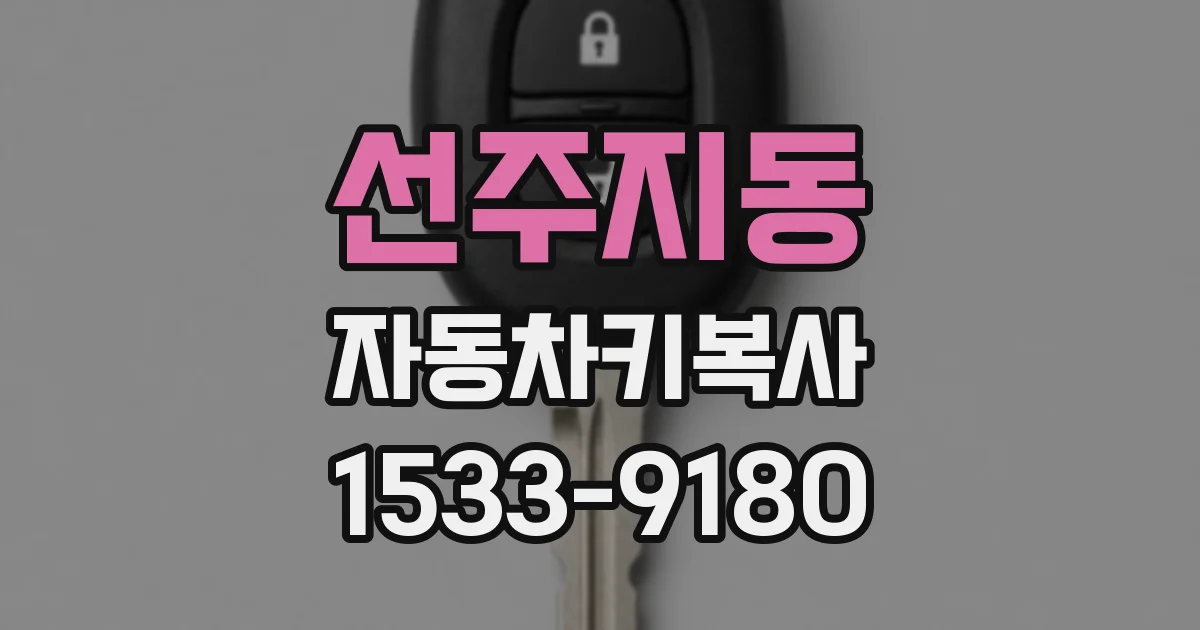 선주지동 자동차키복사
