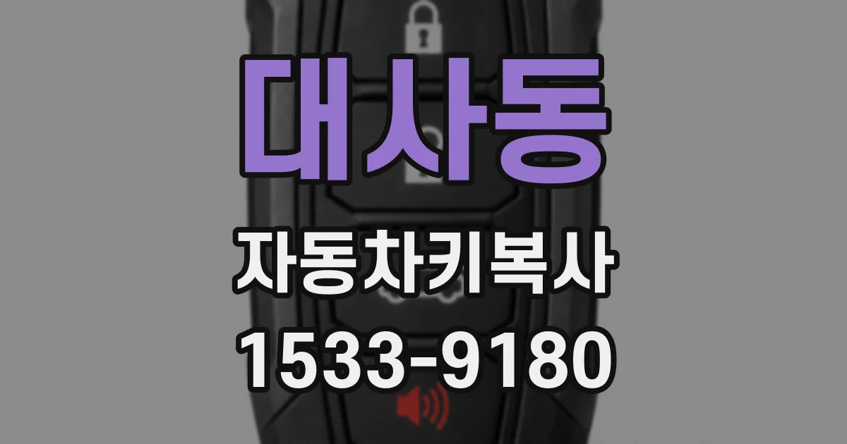 대사동 자동차키복사
