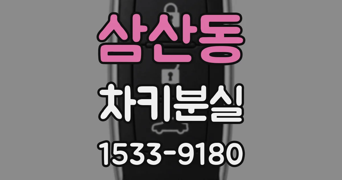 삼산동 차키분실