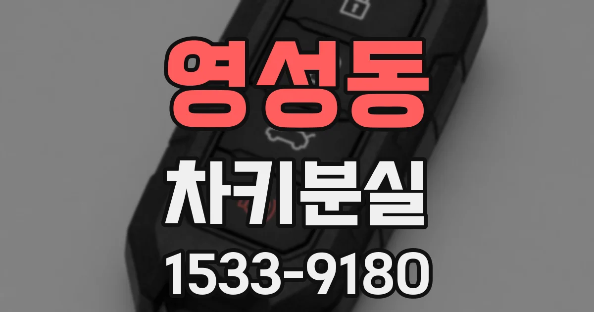 영성동 차키분실