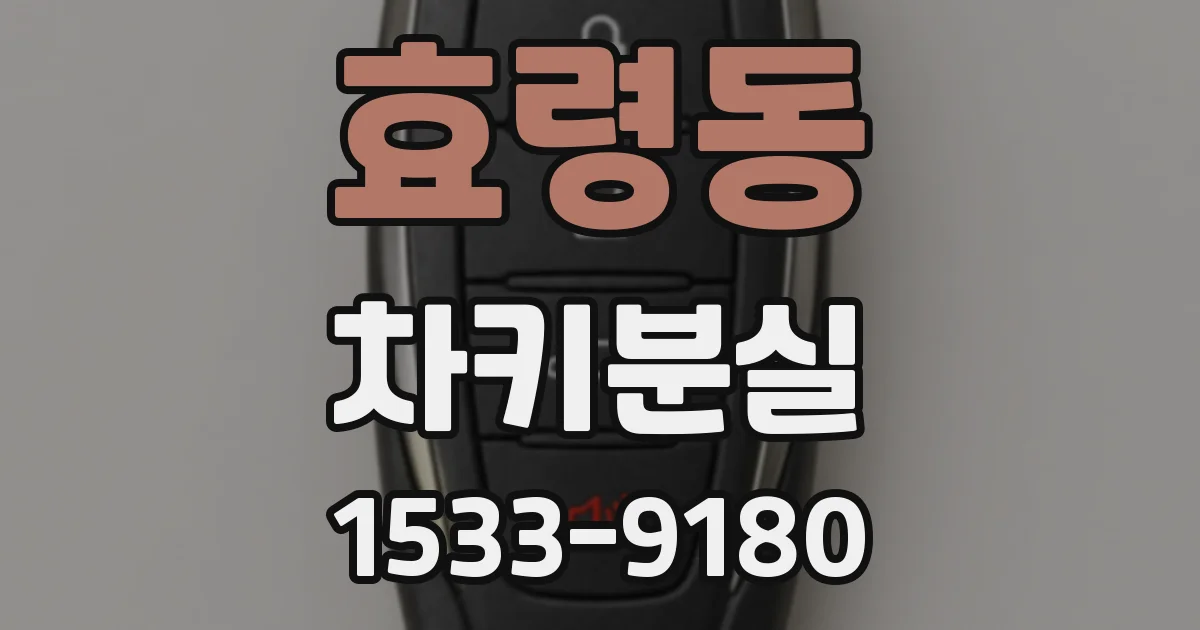 효령동 차키분실