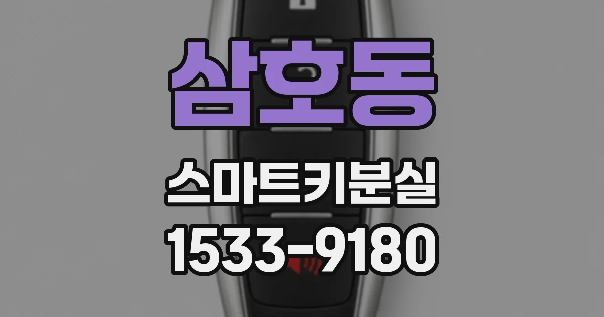 삼호동 스마트키분실