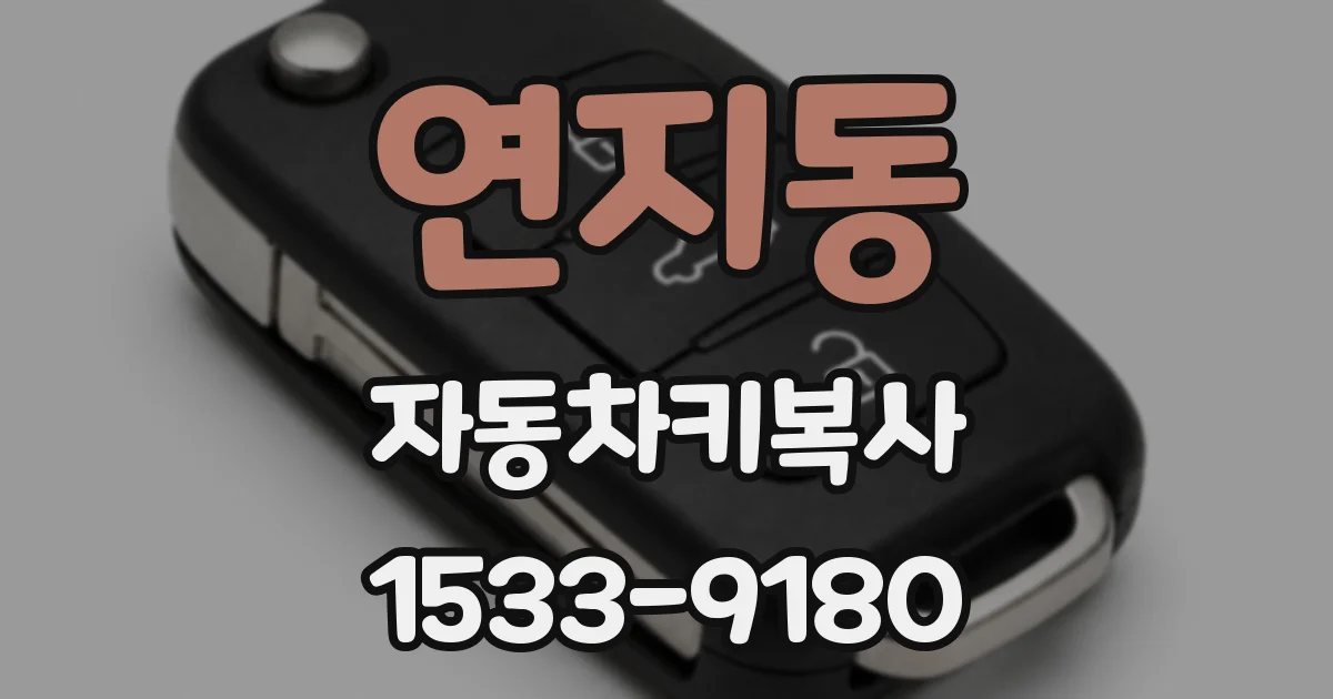 연지동 자동차키복사
