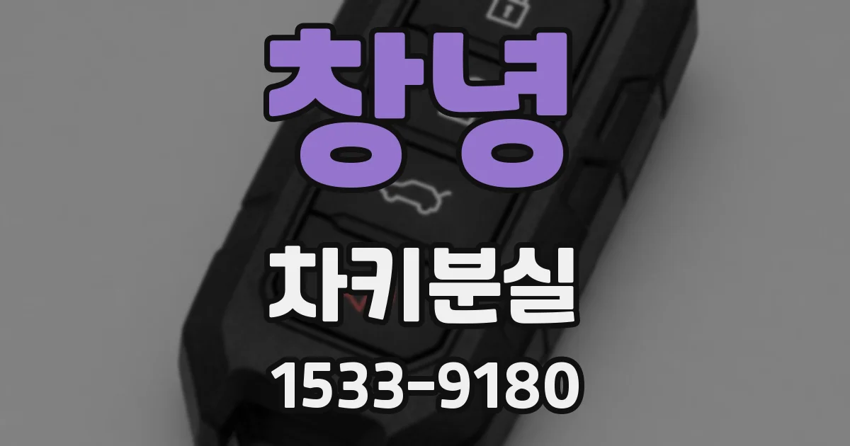 창녕 차키분실