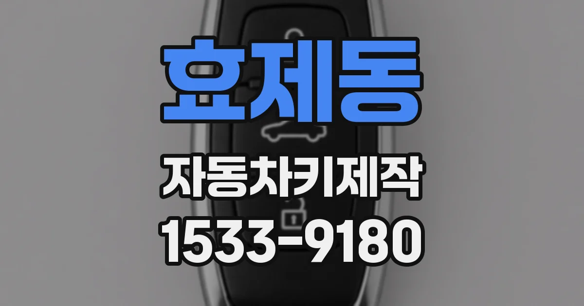 효제동 자동차키제작