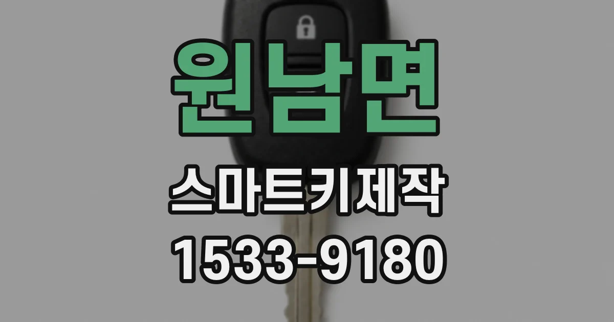 원남면 스마트키제작