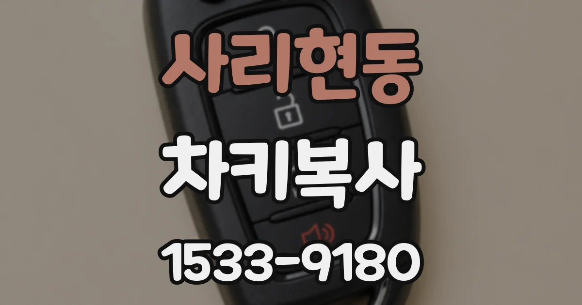 사리현동 차키복사