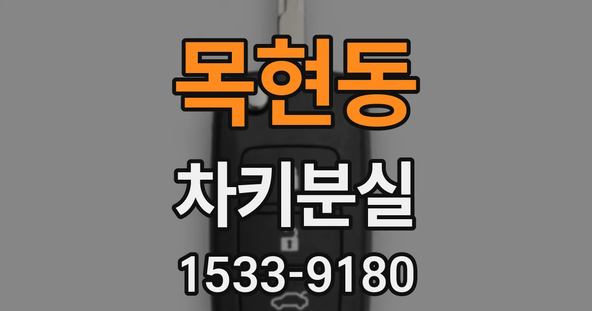 목현동 차키분실