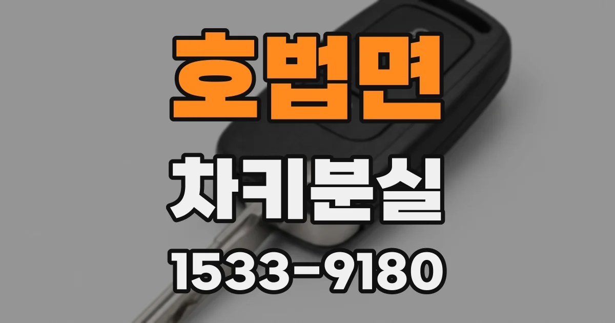 호법면 차키분실