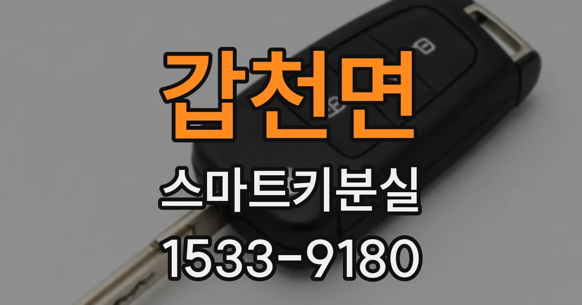 갑천면 스마트키분실