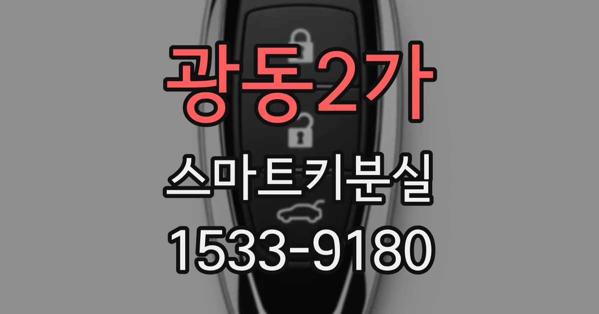 광동2가 스마트키분실