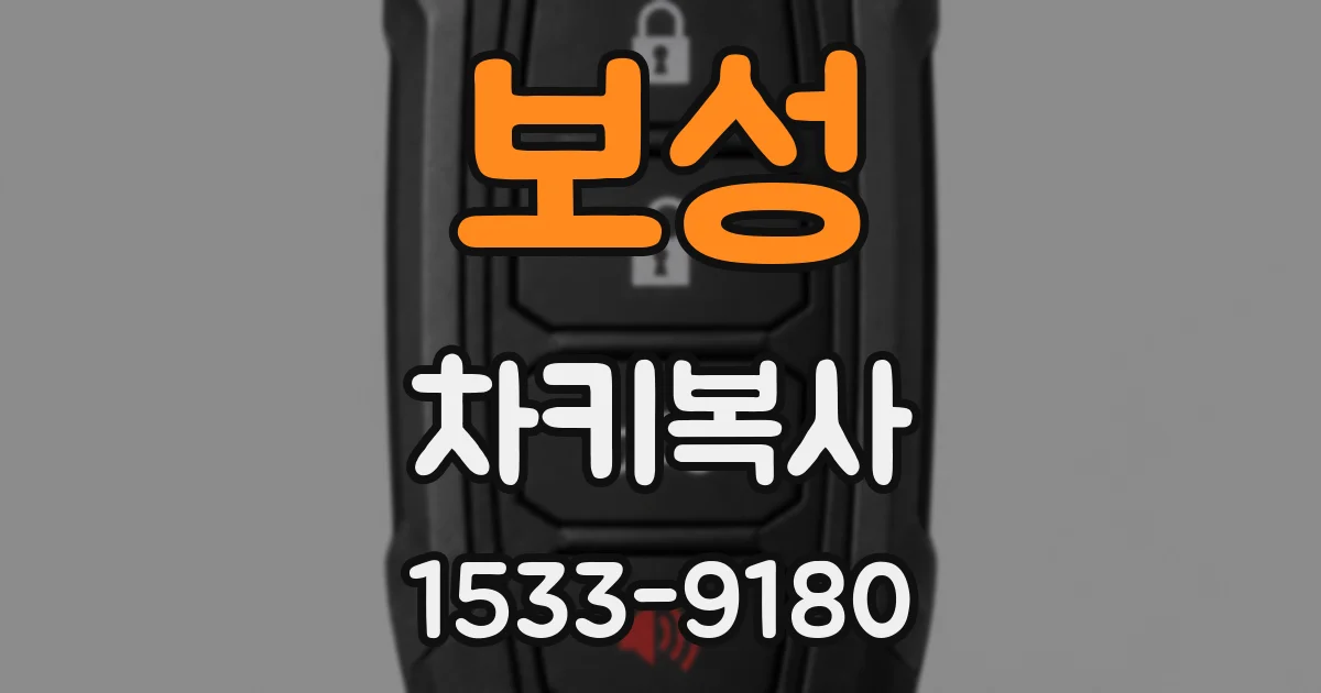 보성 차키복사