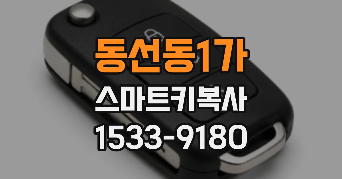 동선동1가 스마트키복사