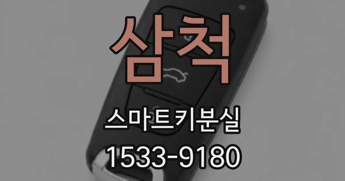 삼척 스마트키분실