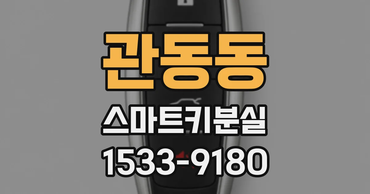 관동동 스마트키분실