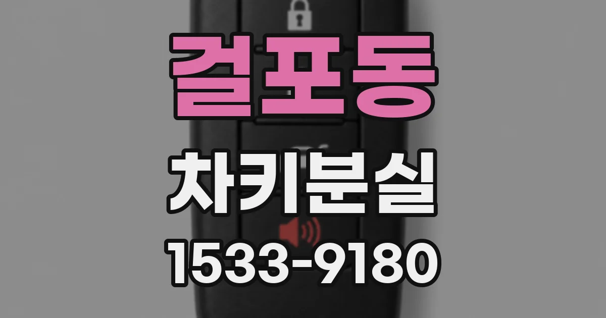 걸포동 차키분실