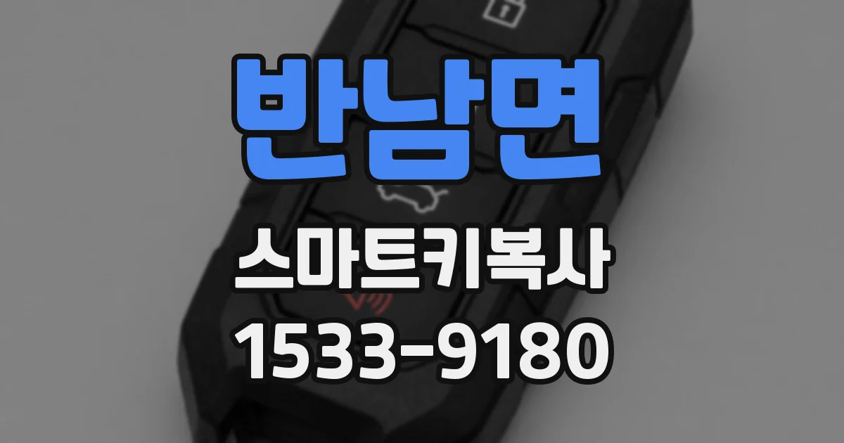 반남면 스마트키복사