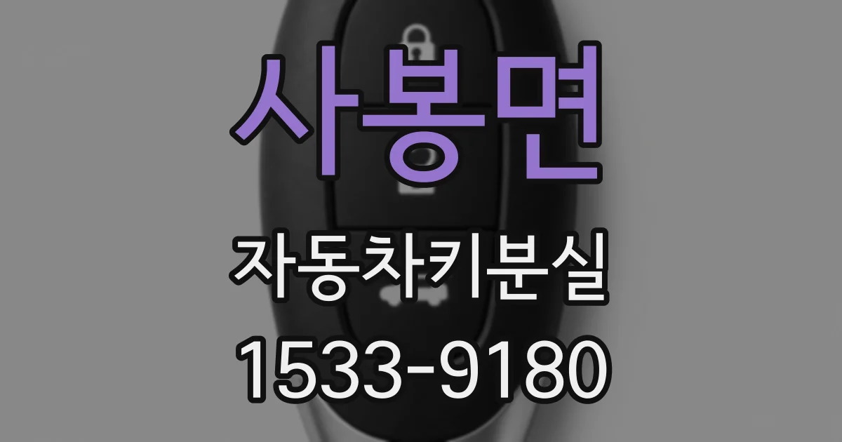 사봉면 자동차키분실