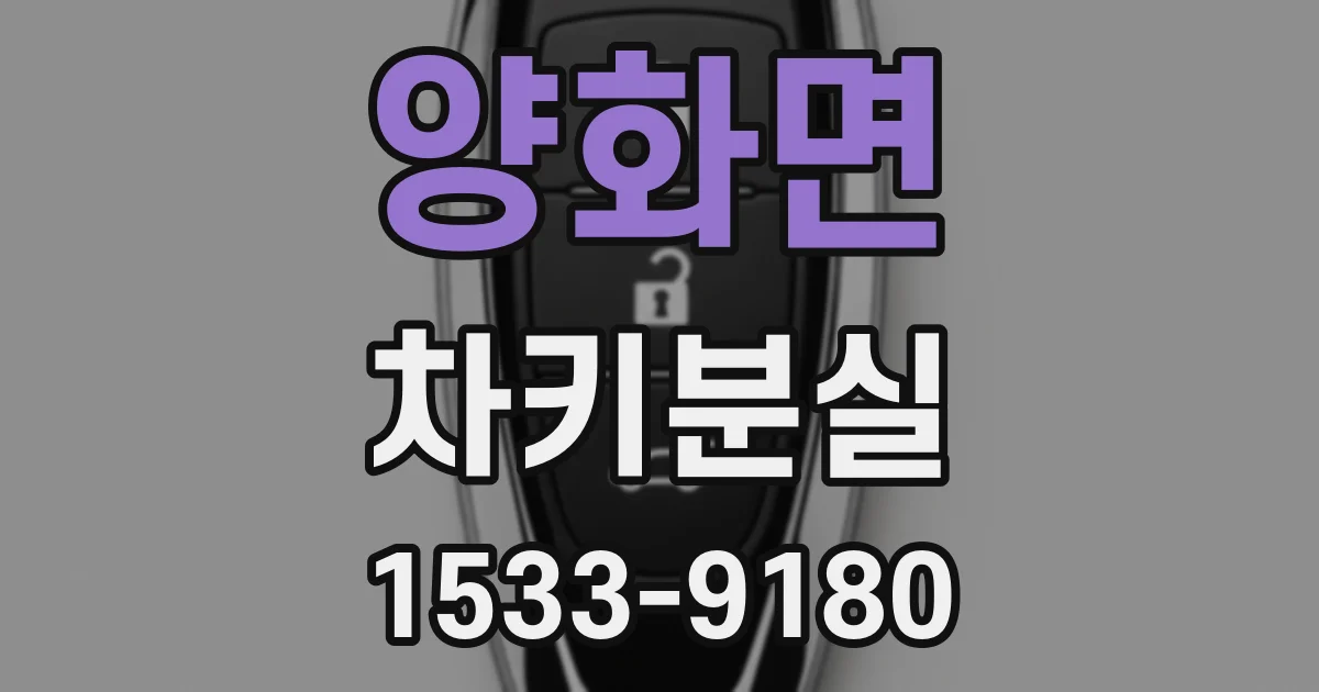 양화면 차키분실