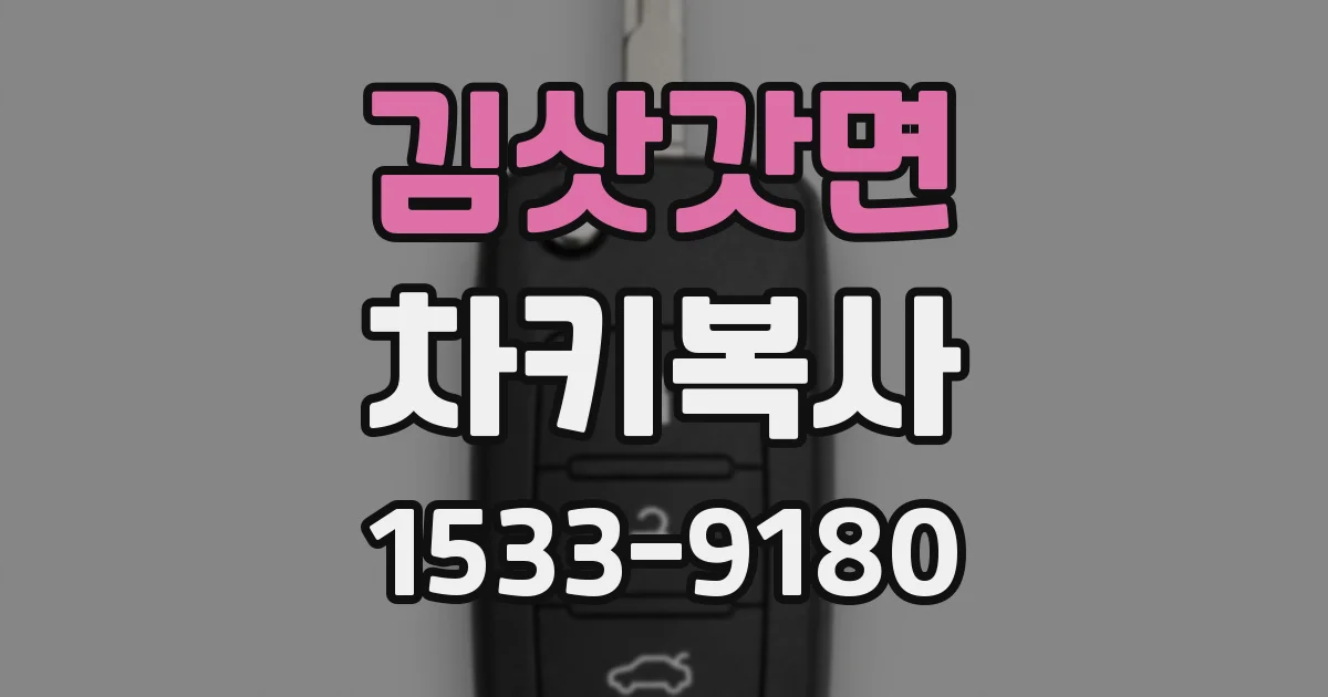 김삿갓면 차키복사