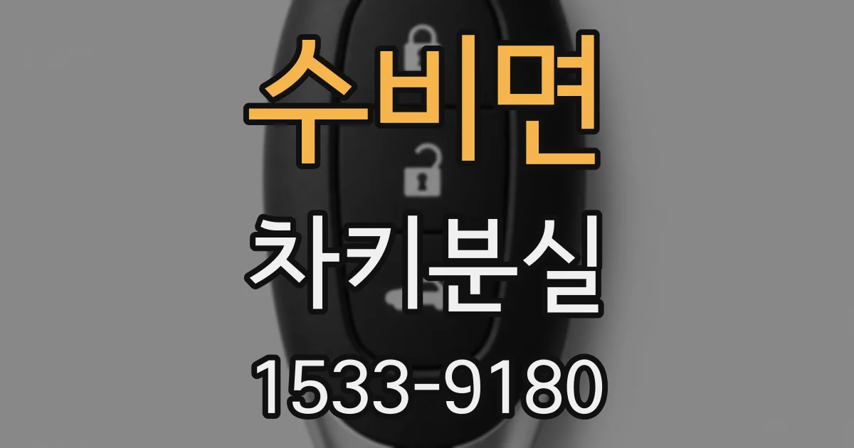 수비면 차키분실