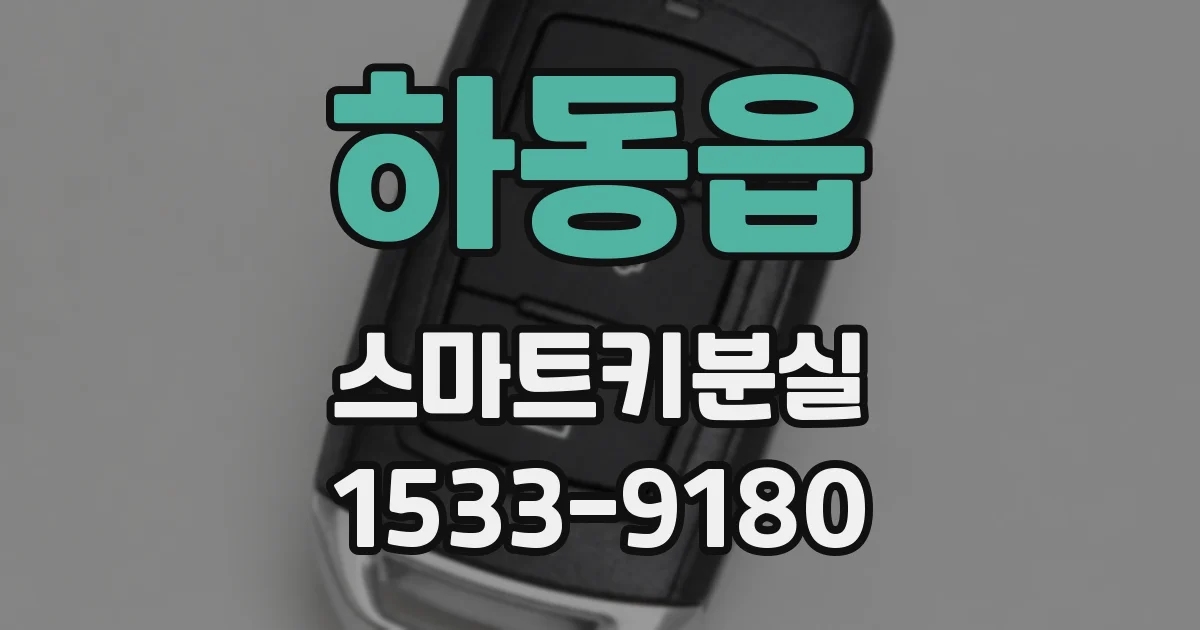 하동읍 스마트키분실
