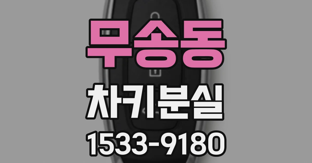 무송동 차키분실