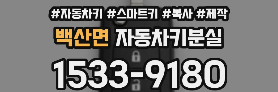 백산면 자동차키분실