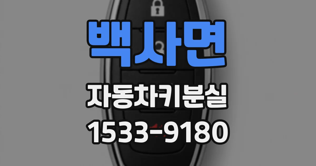 백사면 자동차키분실