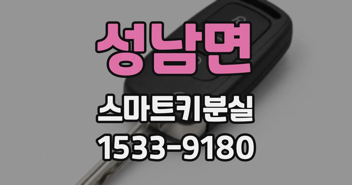 성남면 스마트키분실