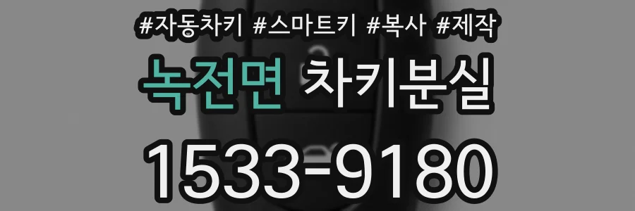 녹전면 차키분실