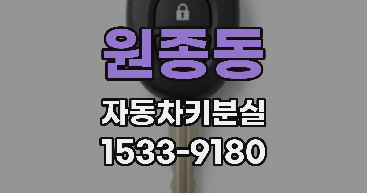 원종동 자동차키분실