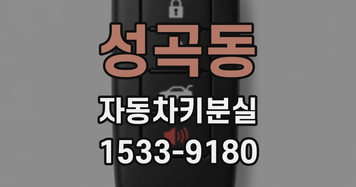 성곡동 자동차키분실