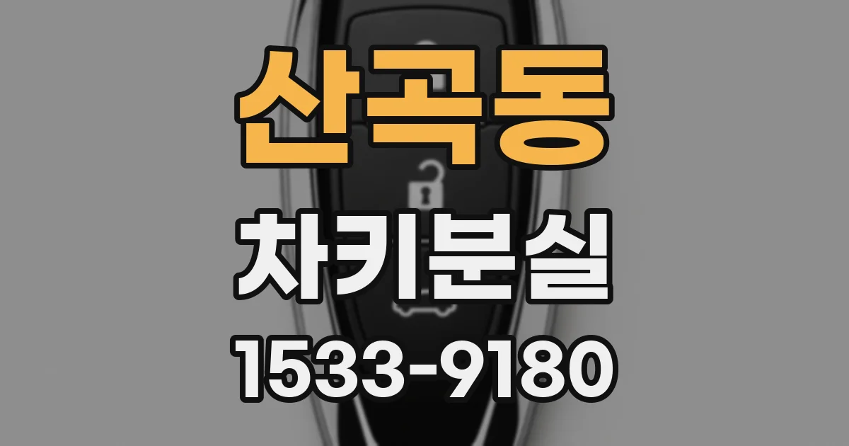 산곡동 차키분실