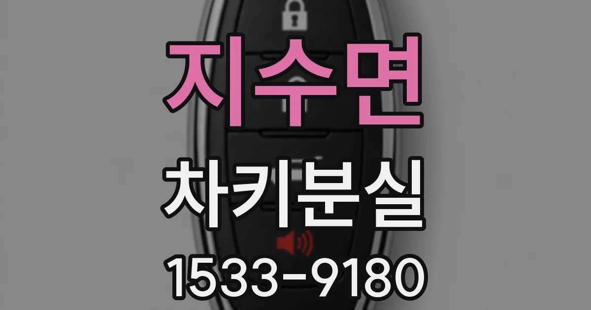 지수면 차키분실