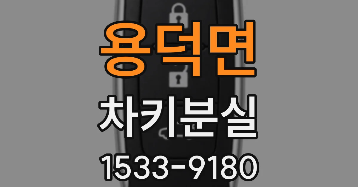 용덕면 차키분실