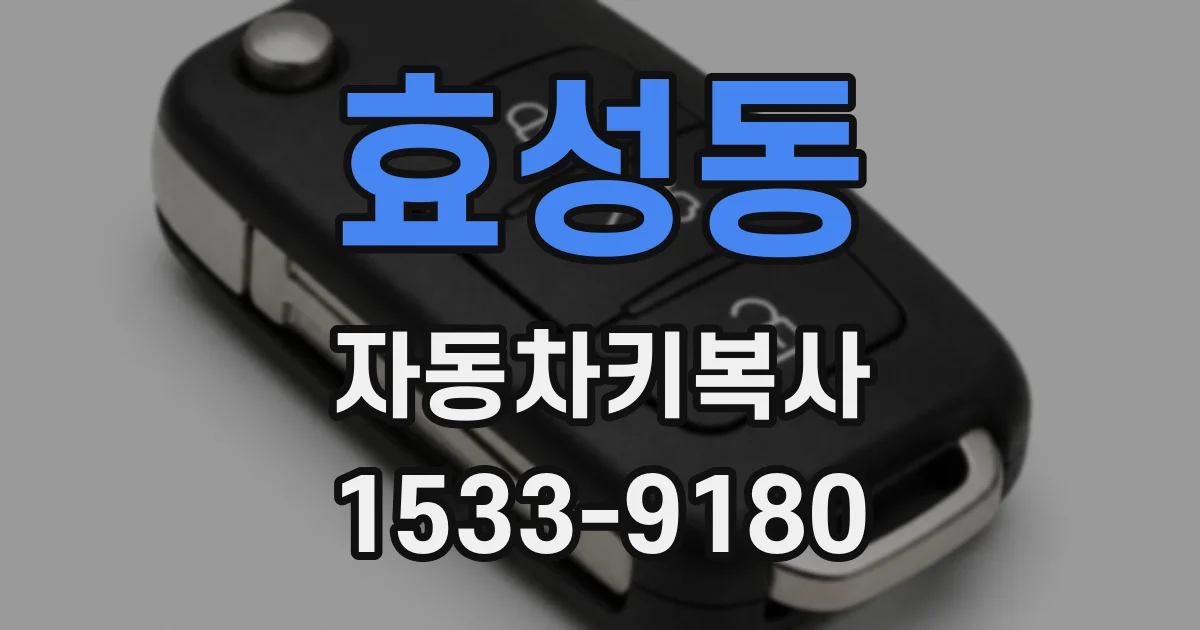 효성동 자동차키복사