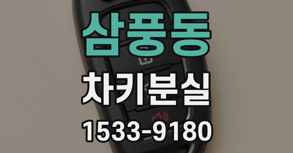 삼풍동 차키분실