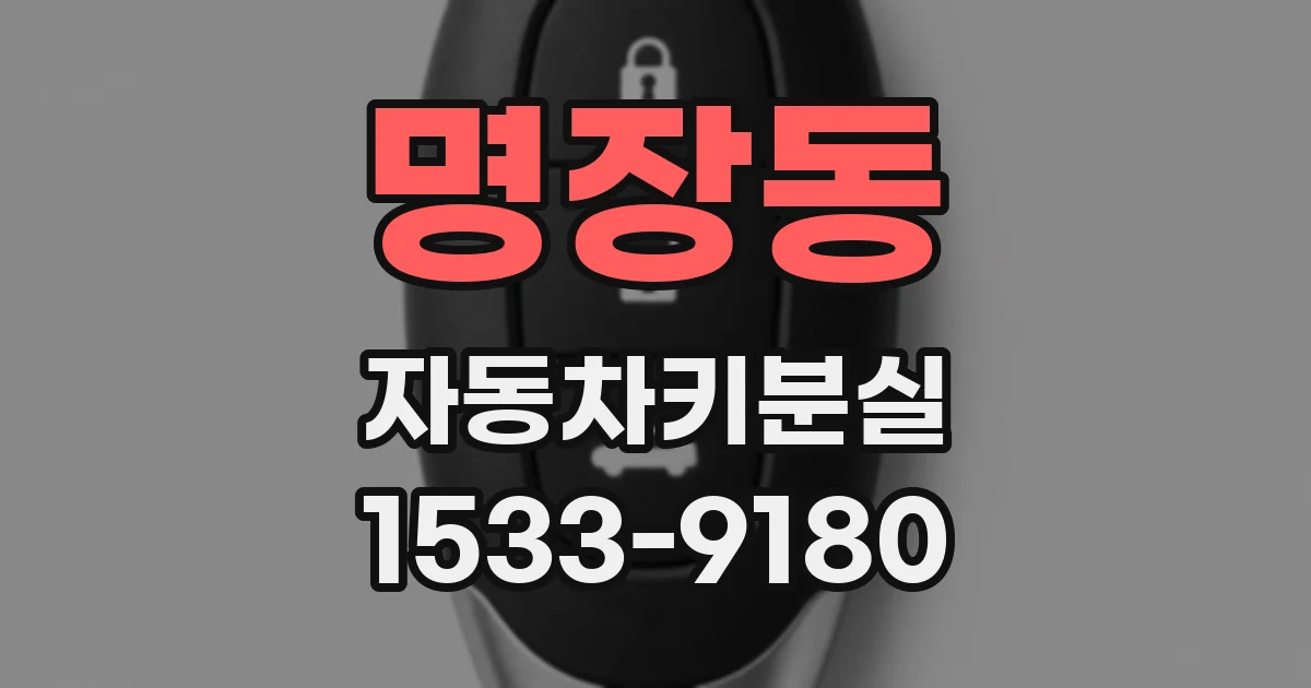 명장동 자동차키분실