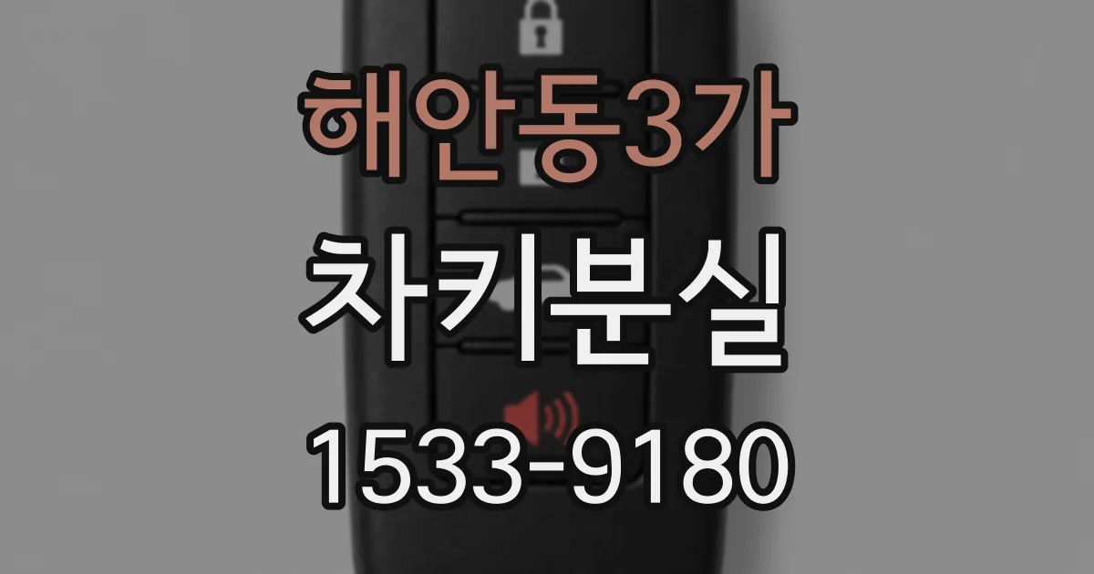 해안동3가 차키분실