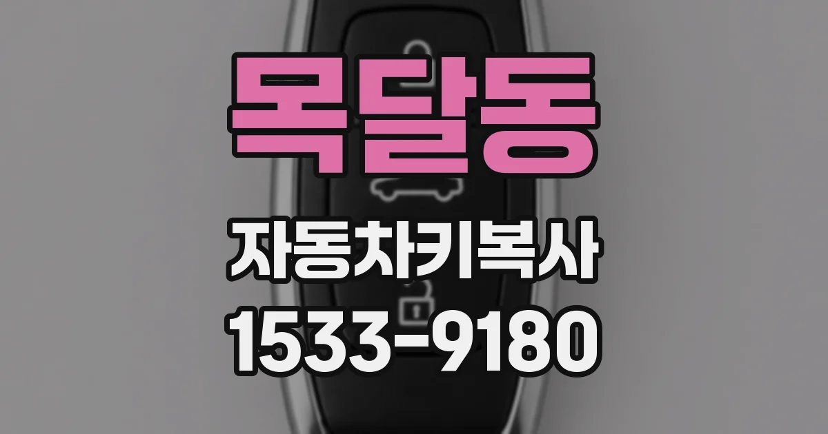 목달동 자동차키복사