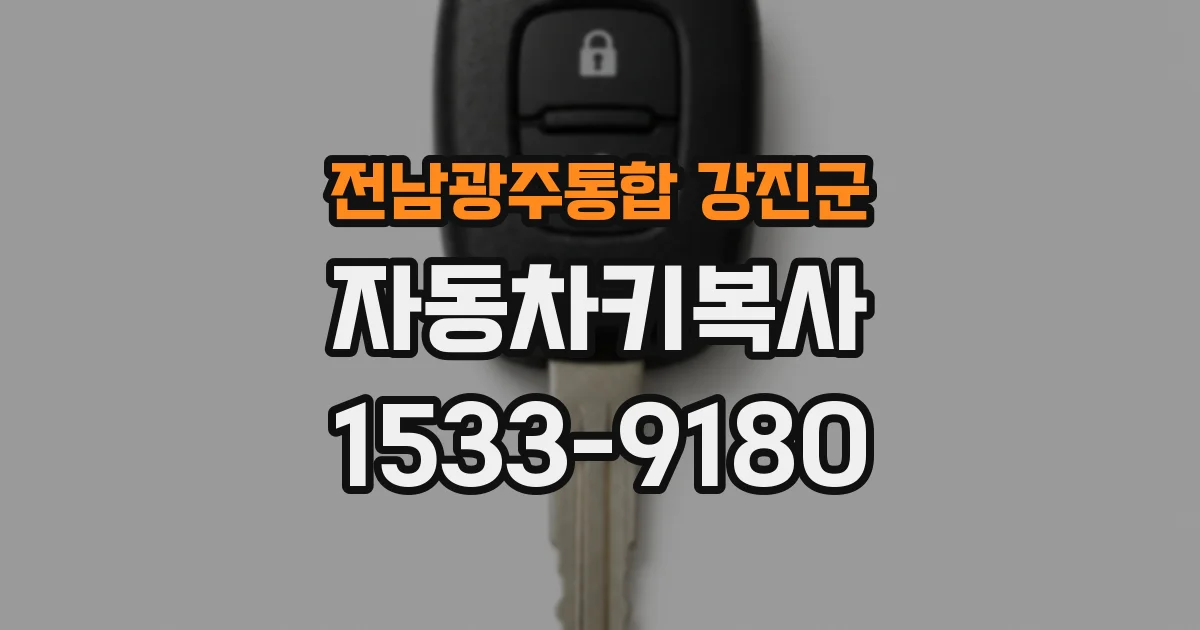 전남광주통합 강진군 자동차키복사