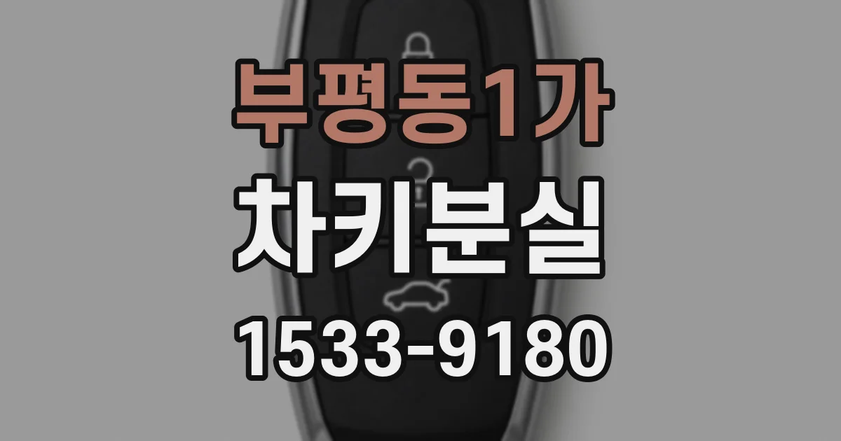 부평동1가 차키분실